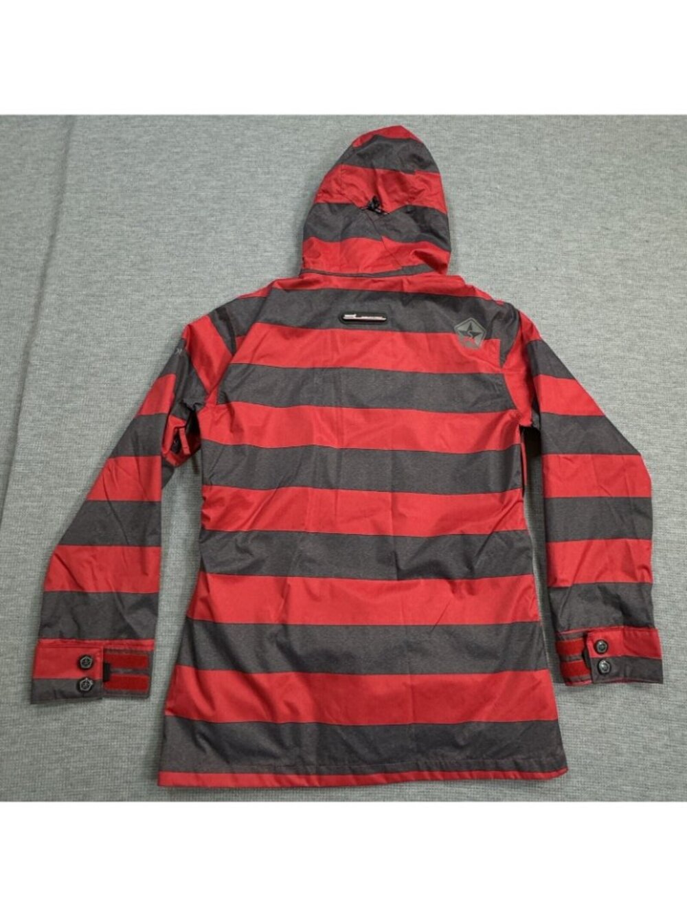 Sessions Terrain Snowboard Coat Womens Size S Recco Jane Heather Red Gray Stripe - Picture 4 of 16